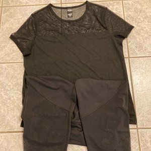 Victoria Secrets matching tights and tee lg.